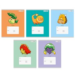 
          Тетрадь А5 12л., клетка, Канц-Эксмо, скрепка, мелованная бумага, "Монстрики"