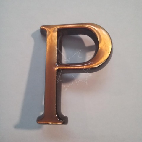 Бронзовая буква Р на памятник высотой 3см, Caggiati