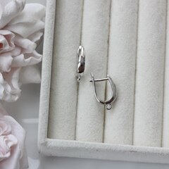 Швензы 14*4 мм с английским замком, родий, Ш116