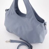 Сумка Саломея 507 гладкий серо-голубой