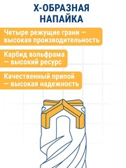 Бур SDS-plus ПРАКТИКА 10 х 250/310 мм, Х-тип серия Эксперт по бетону (775-853)