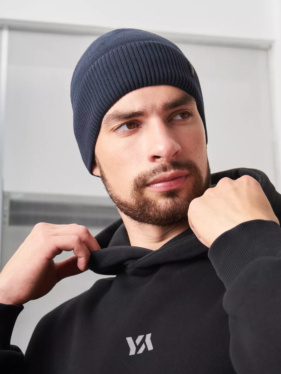 Шапка бини зимняя весенняя с флисом