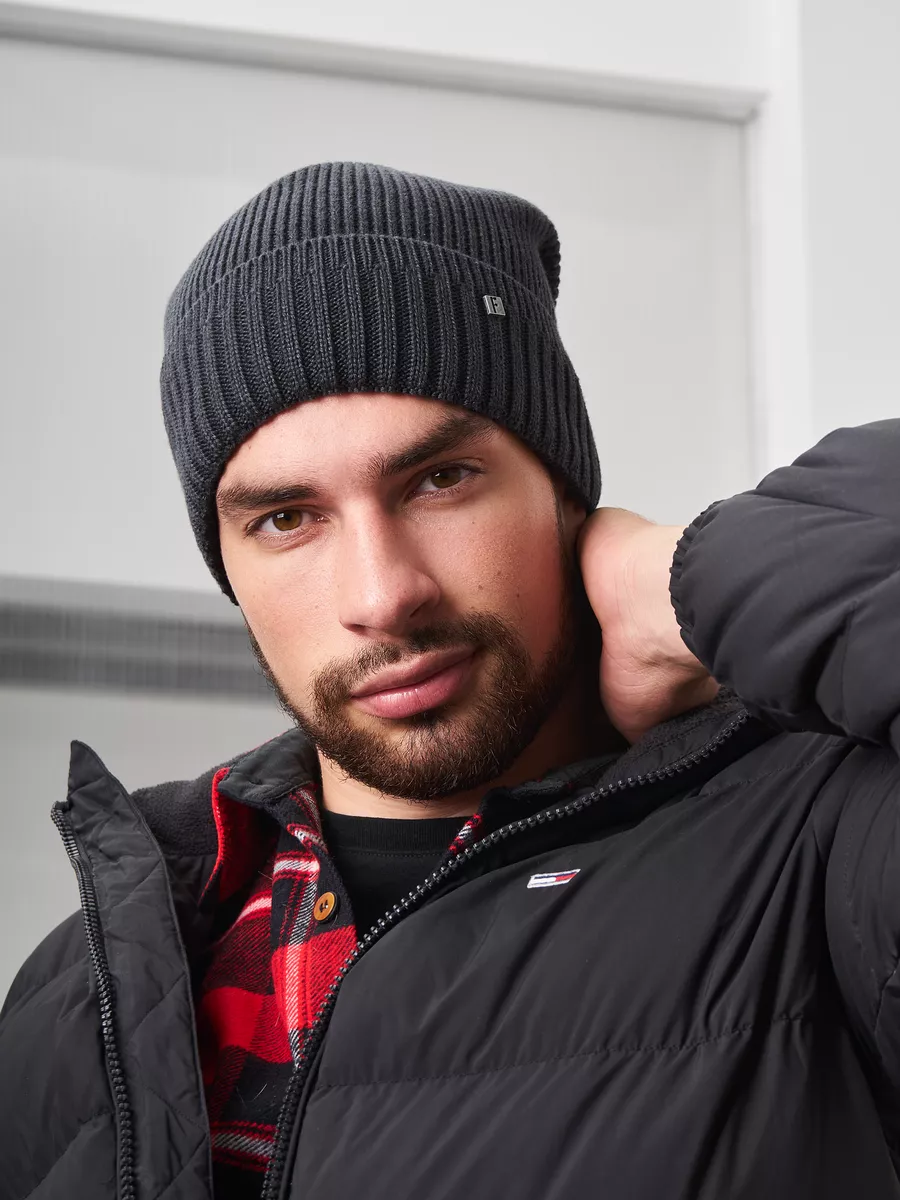 Шапка бини зимняя весенняя с флисом