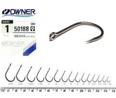 50188 № 3 Крючки OWNER Iseama W / Eye-Bc / продажа от 5 уп.