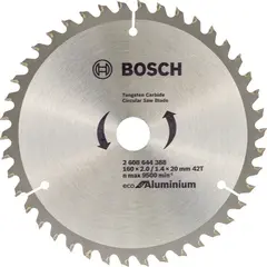 Пильный диск Eco for Aluminium, 160х20х2 мм, Z42 BOSCH 2608644388