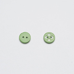 Пуговицы/На прокол/12мм китай зеленый с белыми точками