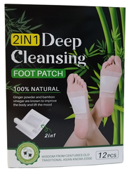 Китайский Детокс пластырь на стопы Foot Patch Deep Cleansing от Bang De Li, коробка, 12 шт