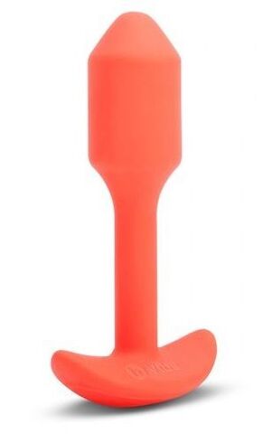 Оранжевая вибропробка для ношения B-vibe Snug Plug 1 - 10 см. - b-Vibe BV-034-ORG