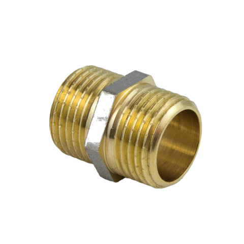 Купить Ниппель лат Ду20 НР никель Aquasfera недорого со склада в Хабаровске, Якутске, Владивостоке, Южно-Сахалинске, Благовещенске