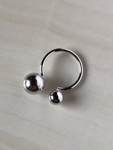 Кольцо Луана, серебряный цвет