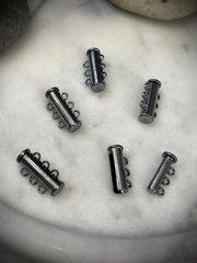 Многоуровневый магнитный замок - gunmetal - 3 кольца - 20 мм