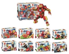 Конструктор Мстители Герои, 8 видов, в уп 16 шт. цена за шт.