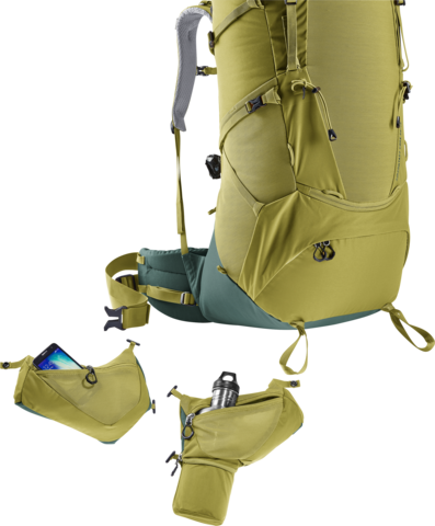 Картинка рюкзак туристический Deuter Aircontact Core 60+10 Cactus-Ivy - 6
