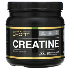 California Gold Nutrition, Creatine Powder, микронизированный моногидрат креатина, Creapure, без запаха, 16 унций (454 г)