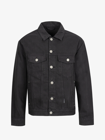 Джинсовая куртка цвета серого графита из премиального хлопка