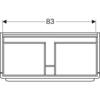 Geberit 824100000+125400600 Комплект 824100000 myDay Шкафчик под раковину 880х410х405 мм, 1 ящик с подсветкой, белый глянец+125400600 myDay Раковина 1000x480 мм