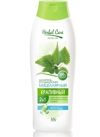 Herbal Care Шампунь-кондиционер Мицеллярный Крапивный 400мл Iris