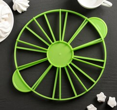 Делитель для торта пластиковый, 10/12 частей, д.26,5 см, цвет МИКС