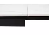фото 2 Стол FORIO 160 MATT WHITE MARBLE SOLID CERAMIC / BLACK, DISAUR на profcook.ru