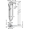 Смеситель для ванны напольный Hansgrohe Metropol 31445090