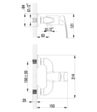 Смеситель для душа LEMARK PLUS SHAPE LM1703C