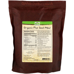Now Foods, Real Food, Organic Flax Seed Meal, 1.4 lbs (624 g)