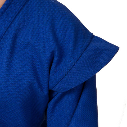 Кимоно самбо 130см (куртка,шорты,пояс) цв. синий