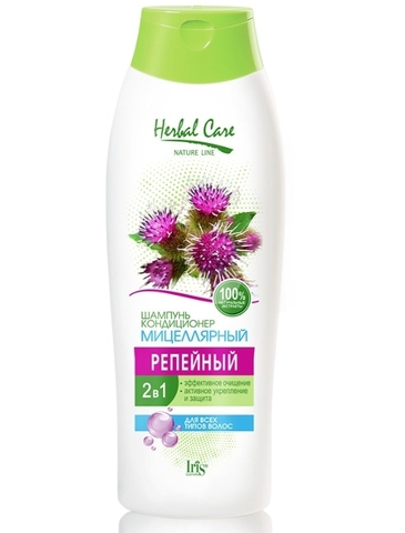 Herbal Care Шампунь-кондиционер Мицеллярный Репейный 400мл Iris