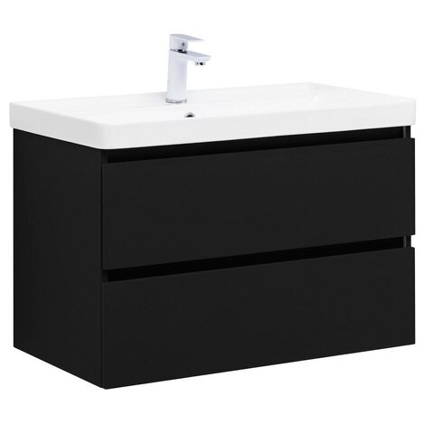 Aquanet 337955 Тумба Вега 2.0 80 2 ящ. цв.черный (337955)