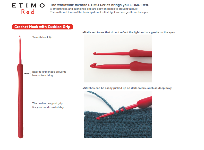 Каталог товаров : Крючок для вязания с пластиковой ручкой Clover Soft Touch №4