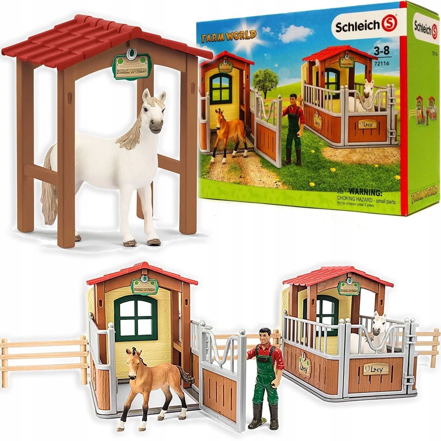 Фигурки Schleich Farm World - Игровой набор стойла для лошадей с фигурками  - Шляйх ферма 72116 купить в Москве | Доставка по России.