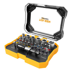 TOLSEN (TT20376) Набор вставок (бит) 1/4", PH, PZ, Hex, Torx, Slotted, TorxTR, 28 предметов