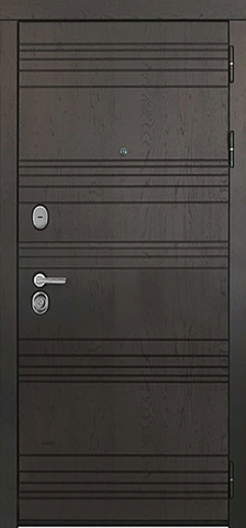 Теплая дверь входная Двери регионов Министр, 2 замка, 1,5 мм металл, (шоколад горький+кантри горизонт) #2