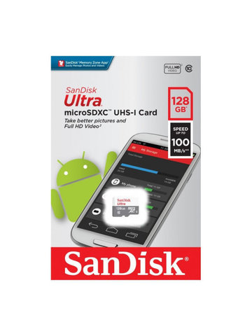 Карта памяти sandisk ultra 128 гб sdsqunr 128g gn6mn