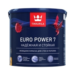 Краска моющаяся для стен и потолков Euro Power-7 0,9л Tikkurilla