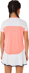 Теннисная футболка для девочки Asics Tennis Short Sleeve Top - guava/brilliant white