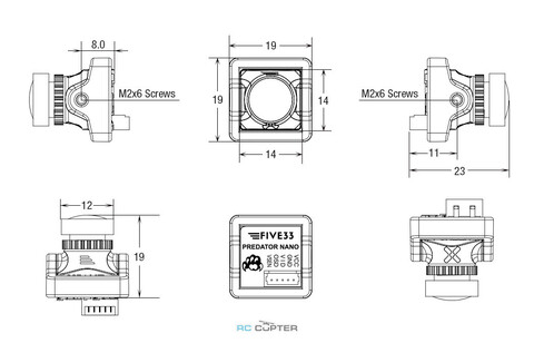 Курсовая камера Foxeer Predator 5 Nano Five33 Edition HV Flip NTSC HS1250FIVE33