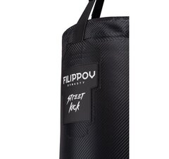 Уличный боксерский мешок STREET KICK FILIPPOV 130см/40см/50-55кг, черно-серый