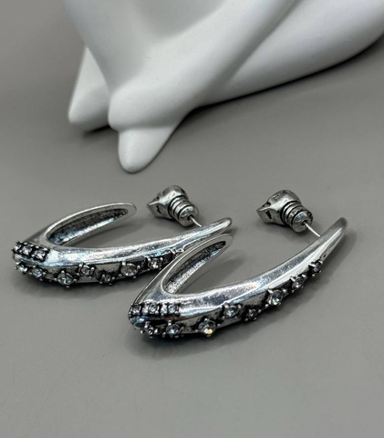 20418- Серьги овальные Alexander McQueen в винтажном стиле