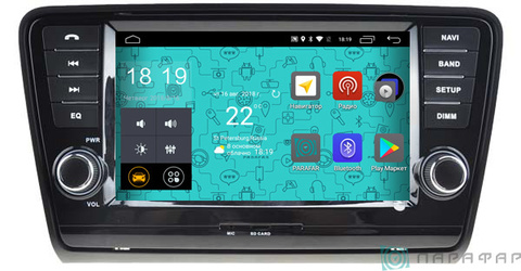 Штатная магнитола 4G/LTE с DVD для Skoda Octavia 3 на Android 7.1.1 Parafar PF993D