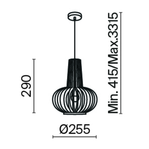 Подвесной светильник Maytoni Roots MOD193PL-01W