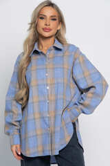 Рубашка Дэлли (бежево-голубая) Б15107-7М LT Collection