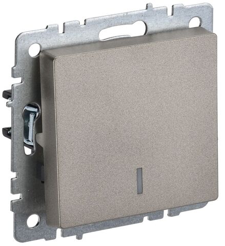 BRITE Выключ. 1-кл. с инд. 10А ВС10-1-1-БрШ шамп. IEK