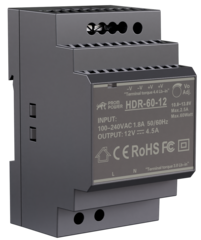 Источник питания PROMPOWER HDR-60-12, на вых. 12 В DC, 4.5А, 54Вт. Вх. 85-264В AC (120-370 В DC)