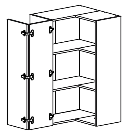 Кухня Виктория шкаф верхний высокий угловой прямой 600/2