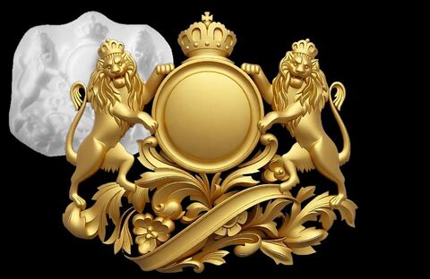 Силиконовый молд Геральдика со львами