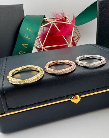 Тонкое крученое кольцо-дорожка из серебра