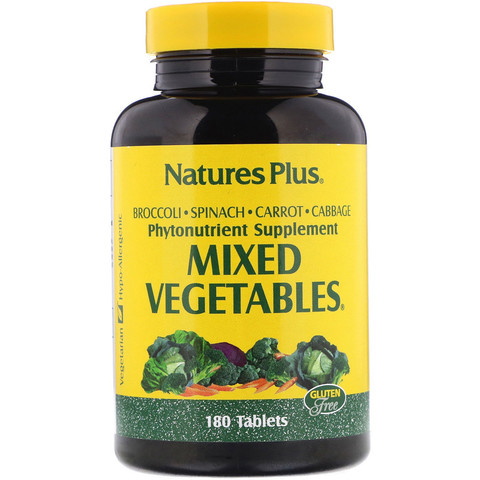 Nature's Plus, Mixed Vegetables, 180 таблеток