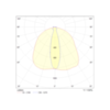 Диаграмма светораспределения светильника аварийного освещения эвакуационных коридоров LINESPOT II MIDBAY IP44
