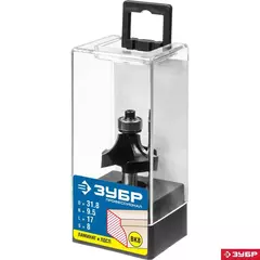 ЗУБР 31.8 x 17 мм, радиус 9.5 мм, фреза кромочная калевочная №1, Профессионал (28784-31.8)